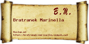 Bratranek Marinella névjegykártya